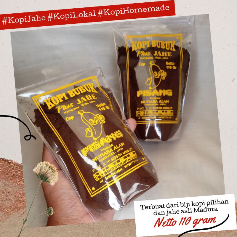 

KOPI BUBUK PLUS JAHE CAP PISANG 110 Gram | 100% Original dan Home Made