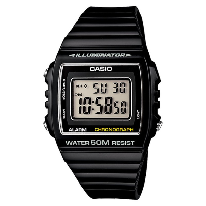 Casio Standar W-215H-1AVDF Alarm Chrono WR 50M