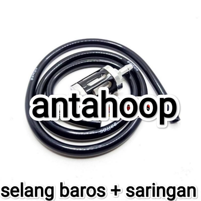 PAKET PROMO Selang Bensin Baros + Filter Saringan Bensin Kaca Universal ANTSHOOP