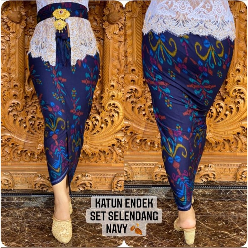 kamen katun endek set slendang