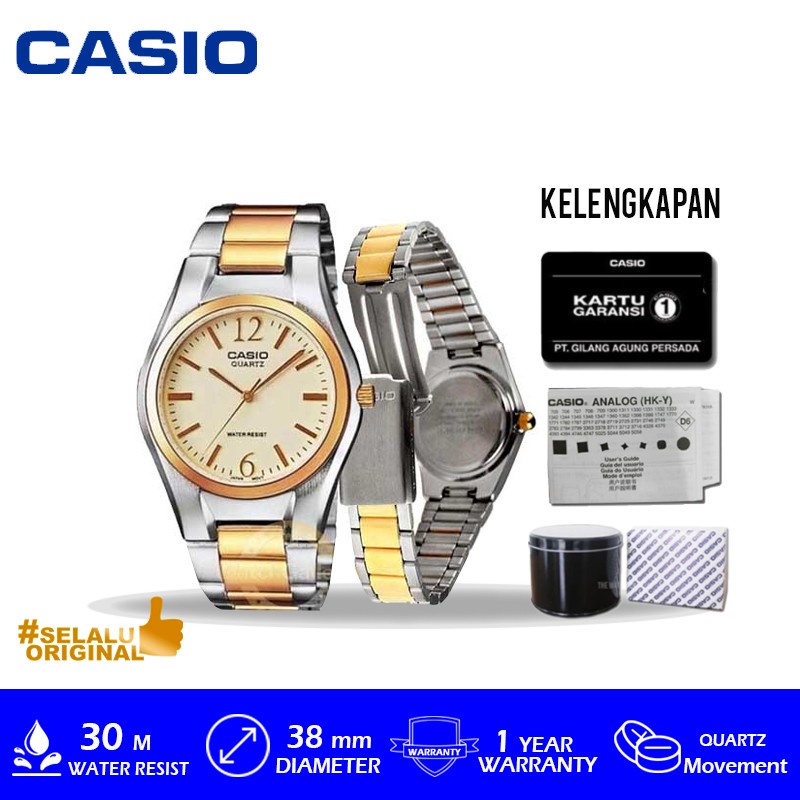 Jam Tangan Casio MTP-1253SG-9ADF With BOX Kaleng Bergaransi Resmi