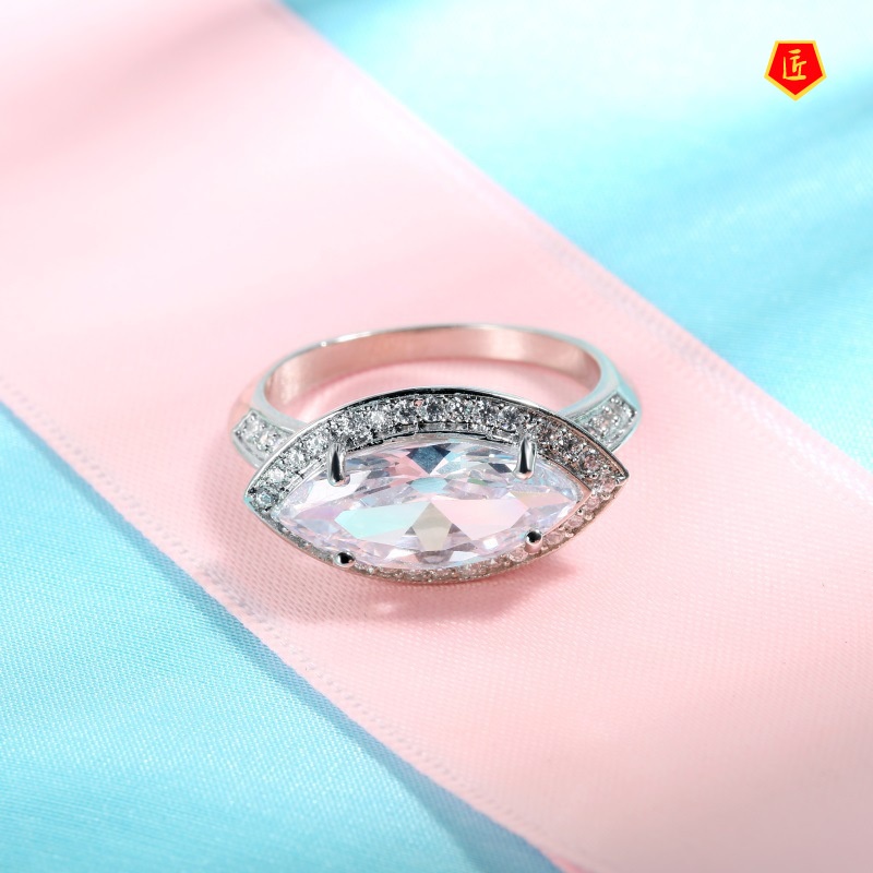 [Ready Stock]Creative Fashion Punk Horse Eye Rhinestone Ring