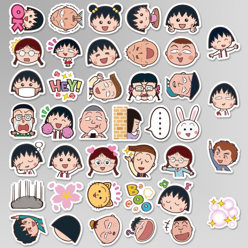 CM001 – Sticker / Stiker / Alat Tulis Anime Manga Cosplay Jepang Chibi Maruko Chan