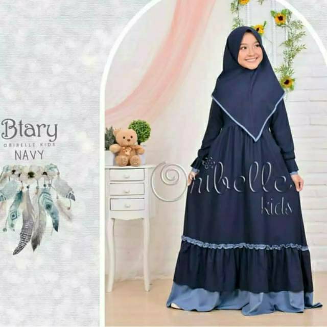 Baju Gamis Anak Dress Syari Cewek Kids Simple Elegan Menarik Murah Berkualitas Shopee Indonesia