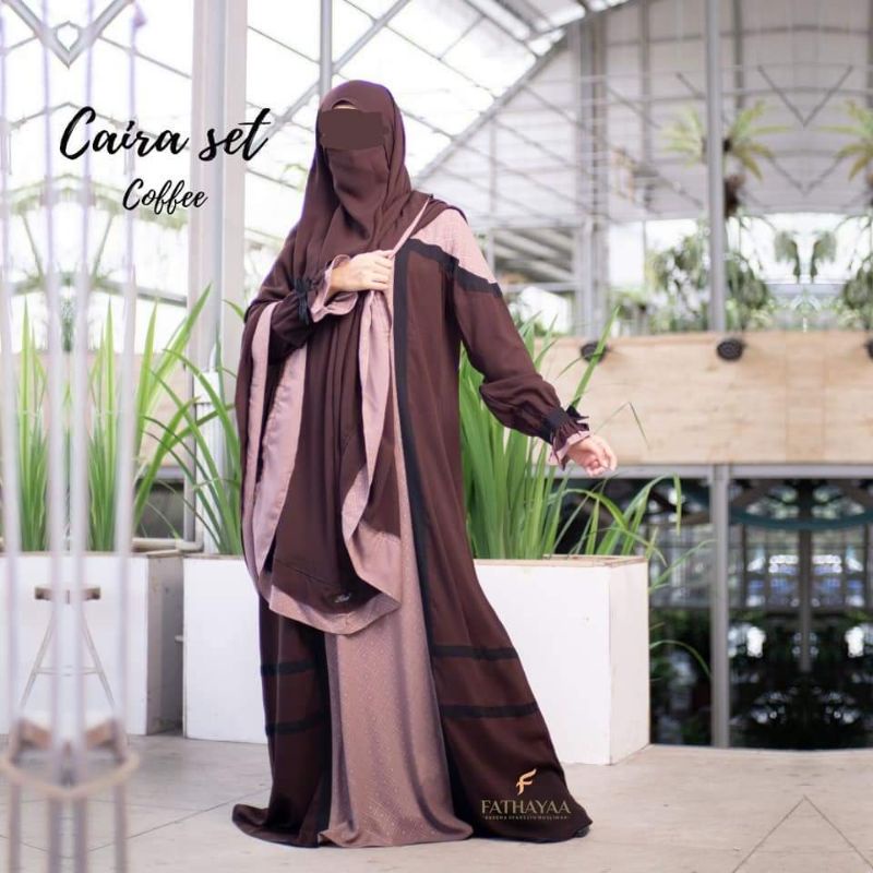 Gamis Set free cadar Caira Set gamis set khimar/jilbab jumbo nyaman murah by fathayaa