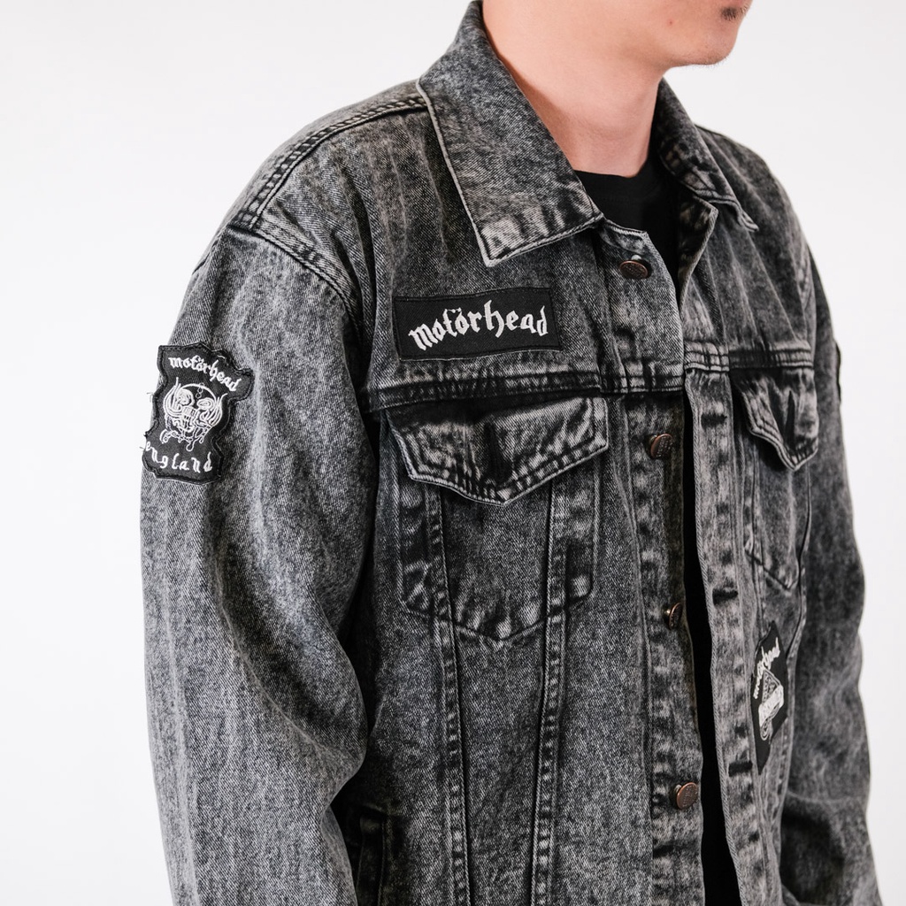 JAKET JEANS DENIM PATCH BORDIR - MOTORHEAD