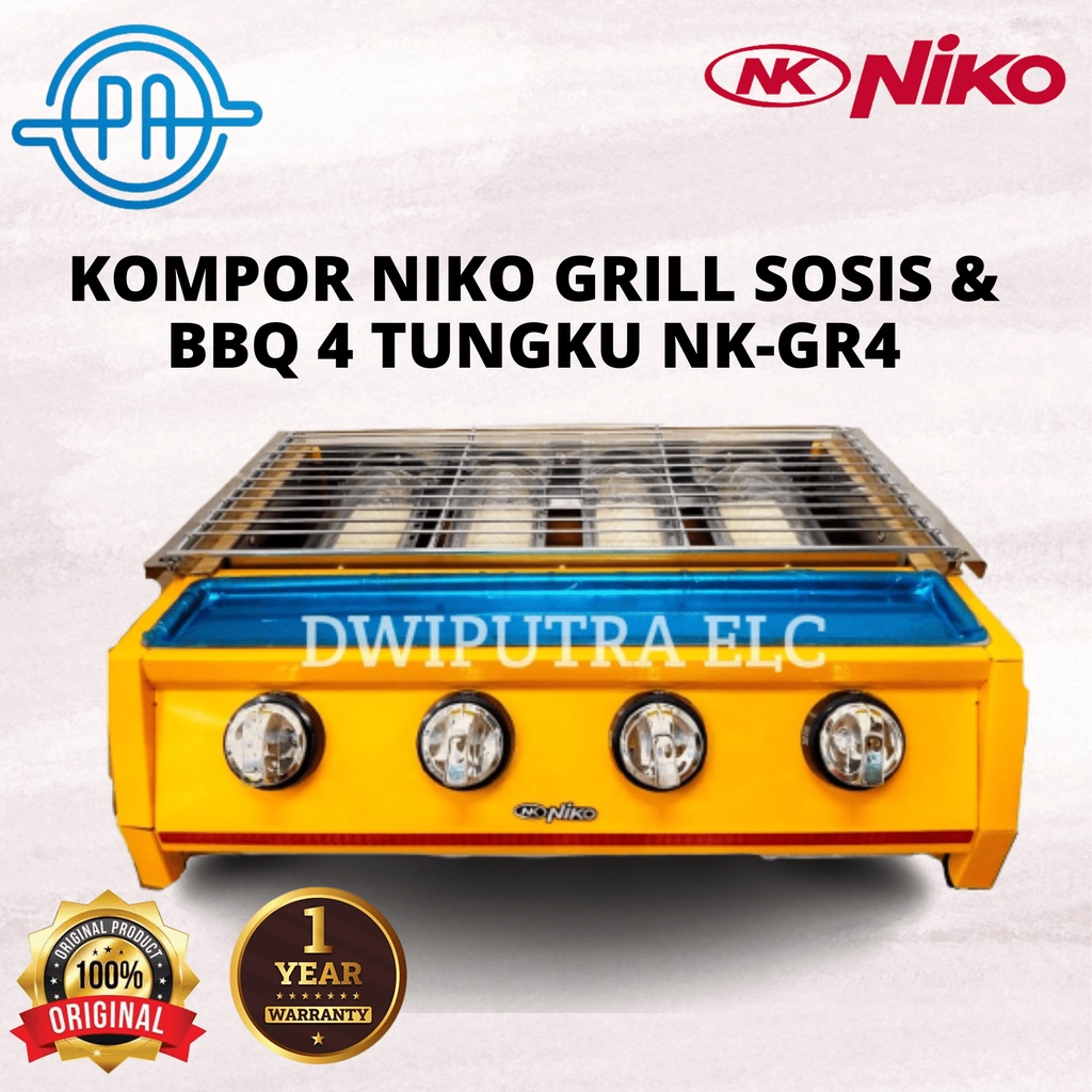 KOMPOR NIKO GRILL SOSIS &amp; BBQ 4 TUNGKU NKGR4