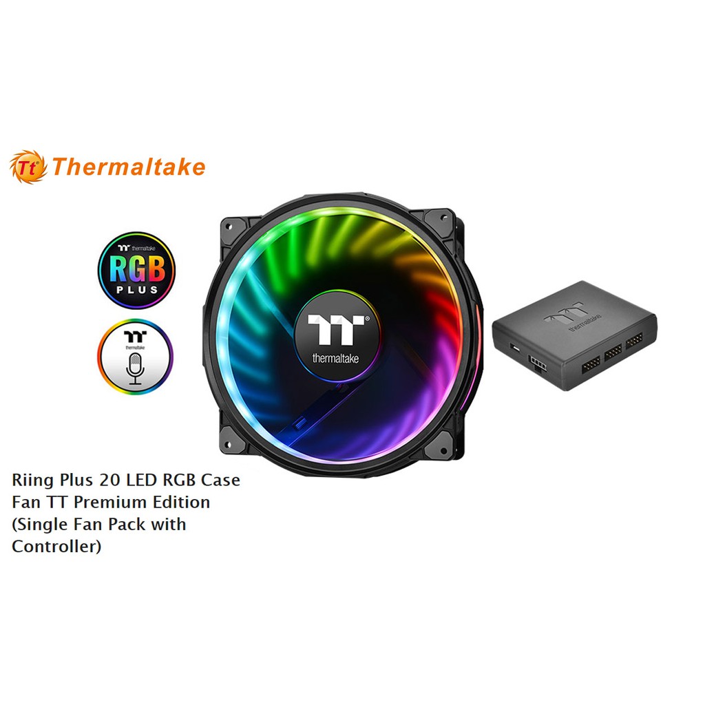 Fan Thermaltake Riing Plus 20 Rgb Case Fan Tt Single Fan Pack Premium Edition Shopee Indonesia