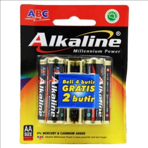 Baterai Alkaline A2 AA ASLI isi 6/Batere Alkaline AA A2 ORI isi 6