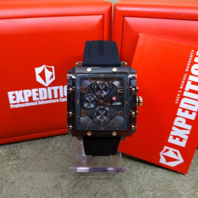 EXPEDITION JAM TANGAN E 6808 M HITAM ORIGINAL RESMI