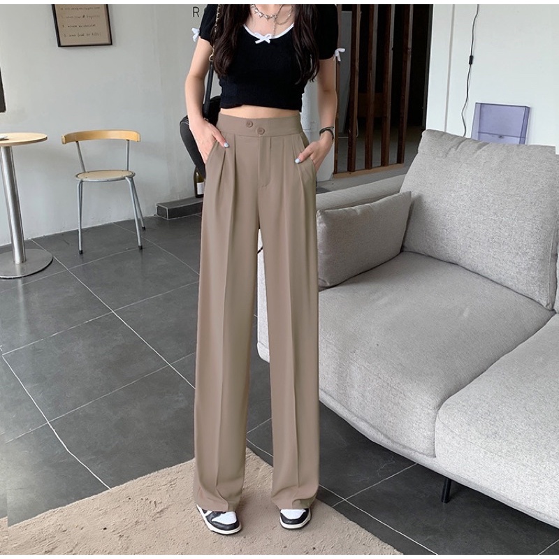 CELANA KANCING HW CULLOTE PANTS HIGHWAIST WANITA KULOT KARET MX890