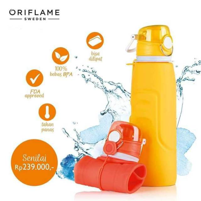 Lock&Lock Foldable Silicone Water Bottle (Tumbler Oriflame)