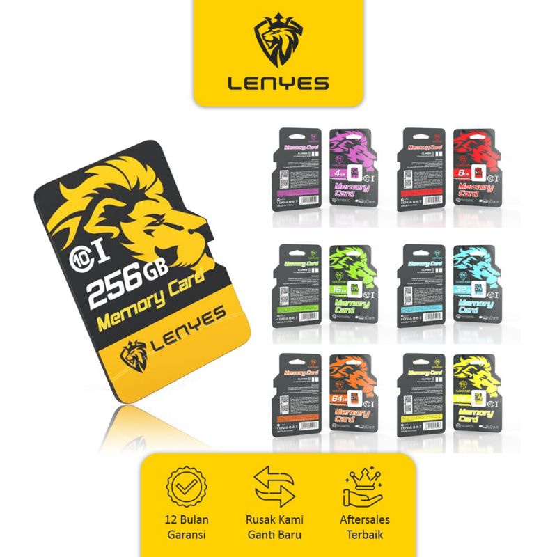 MN - LENYES MICRO SD CARD 4 8 16 32gb HIGH SPEED UP TO 90 MB
