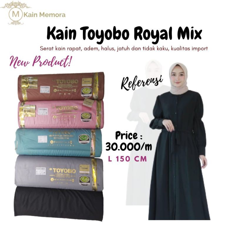 Kain Memora Kain Toyobo Fodu Thomson dan Royal Mix Lebar 150 cm Murah Banget Good Quality Grade A