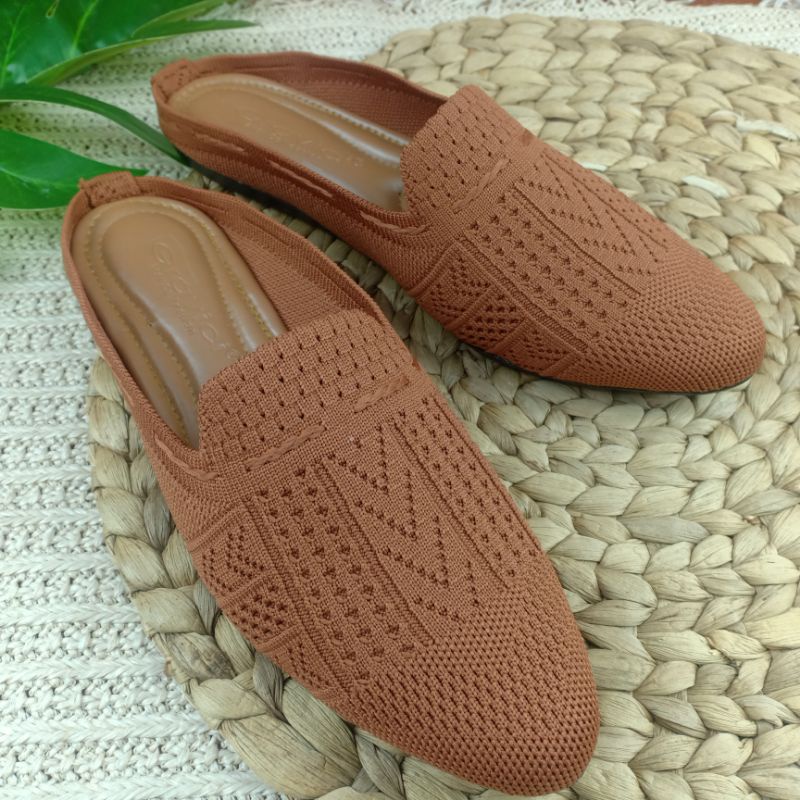 GRAVICI - Sandal Flat Rajut Import Wanita Elegan JA-102