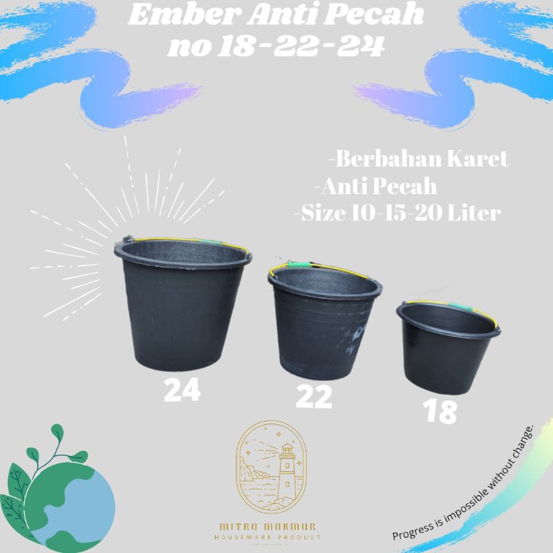 SALE!! EMBER COR KARET / EMBER HITAM / EMBER ANTI PECAH / EMBER 10-15-20 LITER