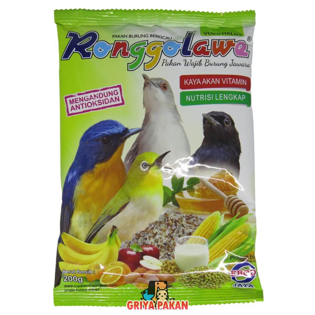 Ebod Ronggolawe Voer Halus Pleci 200g / pakan burung 200 g gram
