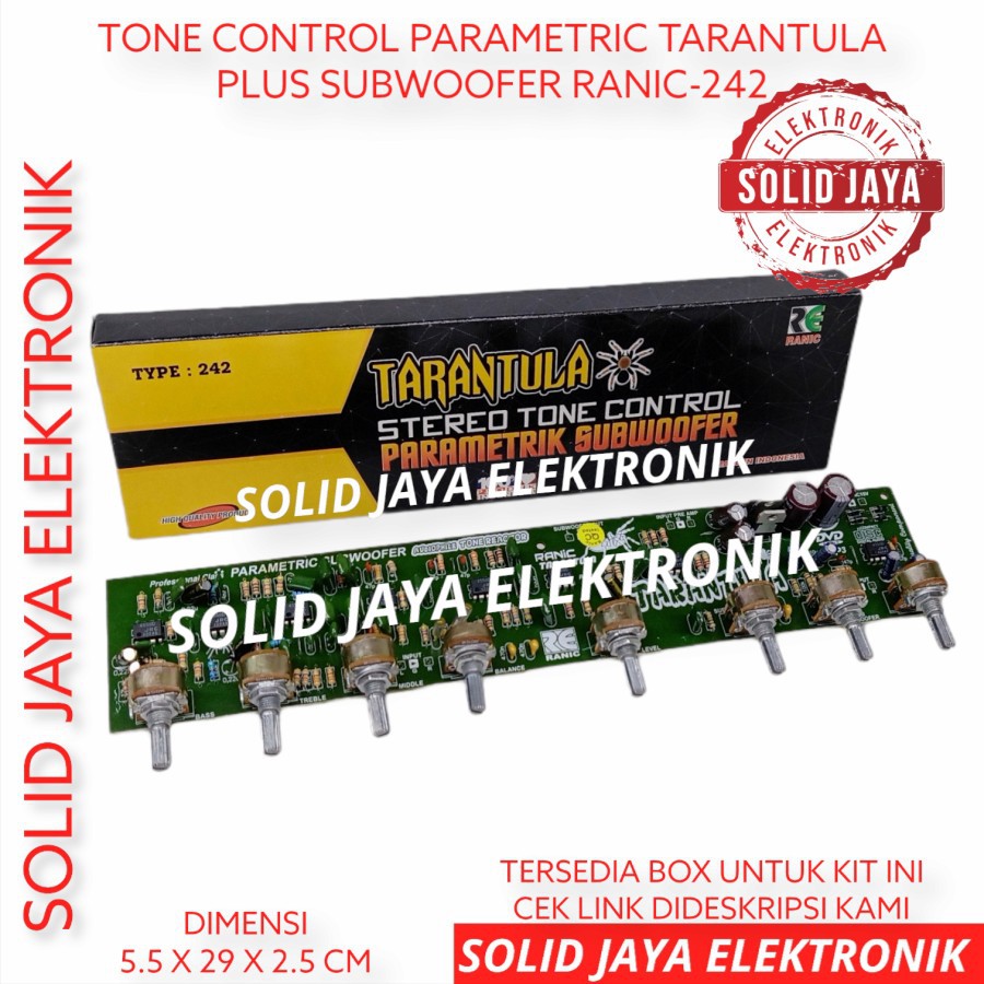 KIT TONE CONTROL PARAMETRIC SUBWOOFER TARANTULA PARAMETRIK KONTROL PLUS SUB WOOFER RANIC 242 ASLI