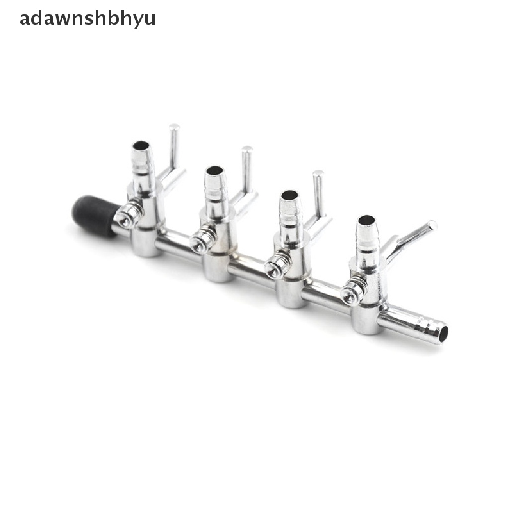 Adawnshbhyu 1pc Tangki Aquarium Pompa Angin Air Flow Tabung Pipa Jalur Katup Kontrol Stainless Steel