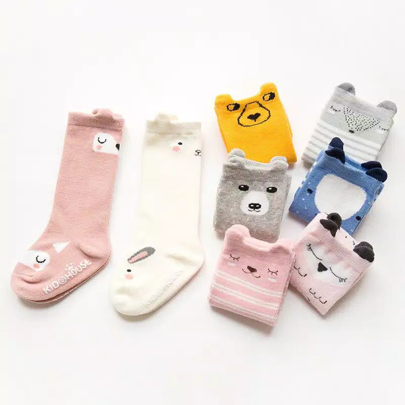 Kaos Kaki Korea Sepatu Bayi Lucu Panjang Premium Anti Slip Baby and Kids Sock 12 LC