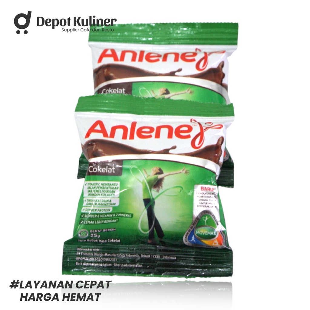 3 Pcs Anlene Cokelat Saset isi 25 Gr Perbungkus Sachet Rasa Coklat