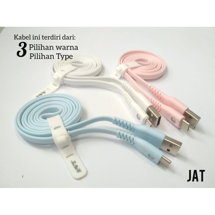 Kabel Data USB Lightning for Iphone 100 cm merk JAT/ Kabel data hp Iphone / kabel cas hp iphone 100 cm