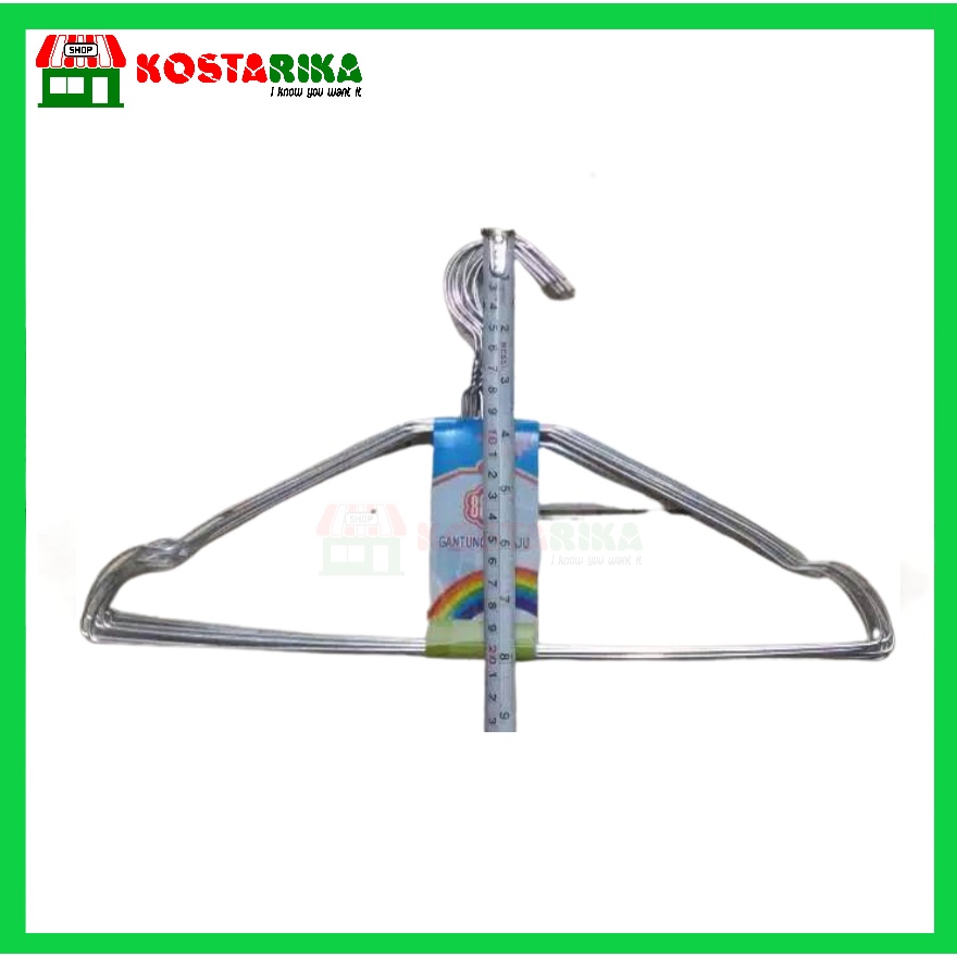 Hanger Kawat STAINLESS Gantungan Baju ISI 10 PCS Hanger Baju