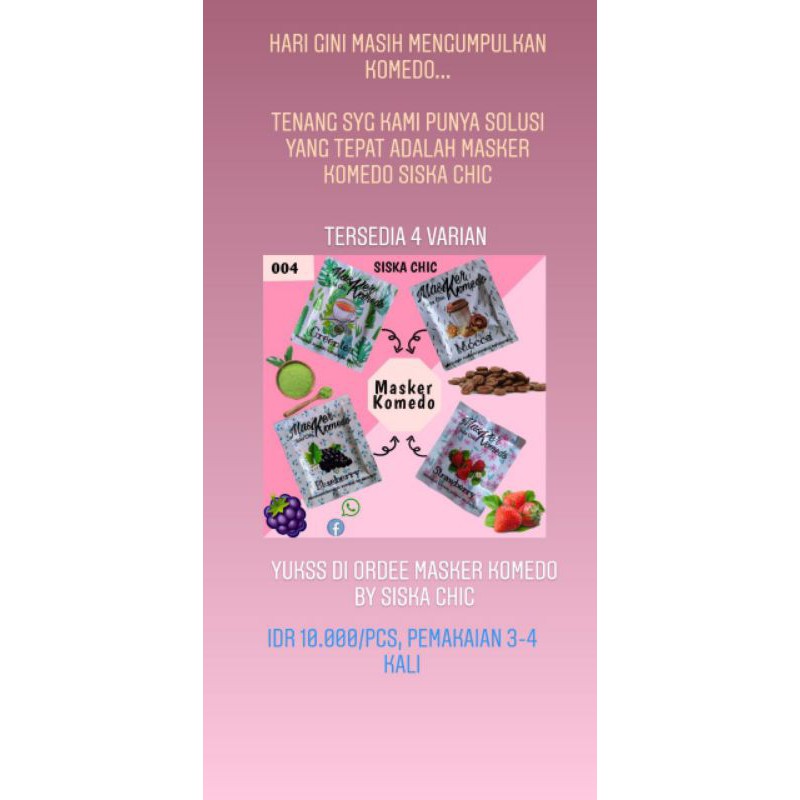 Masker komedo by poupeepou dan siska chic