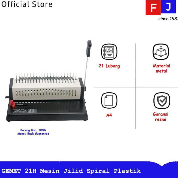 

GEMET 21H | Mesin Jilid Spiral Plastik GARANSI RESMI