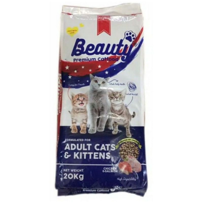 Makanan Kucing Beauty Cat 20kg Cat food Beauty Karung Gojek Grab