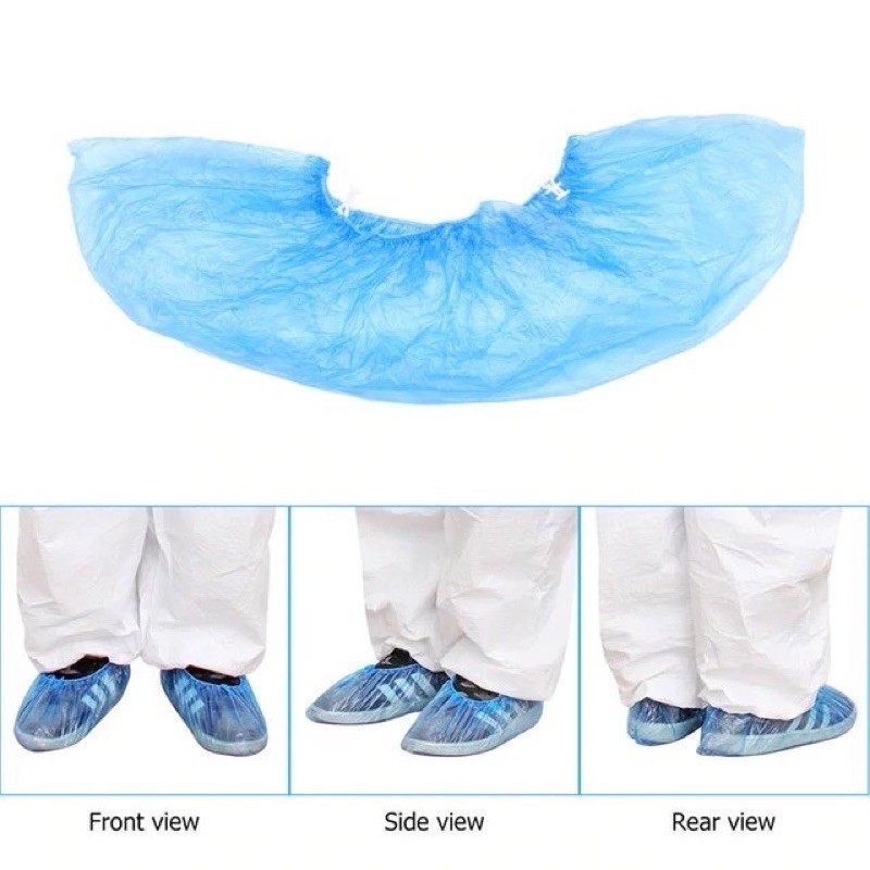 Cover shoes PLASTIK sarung sepatu disposable APD shoe cover medis sekali pakai disposable PLASTIC