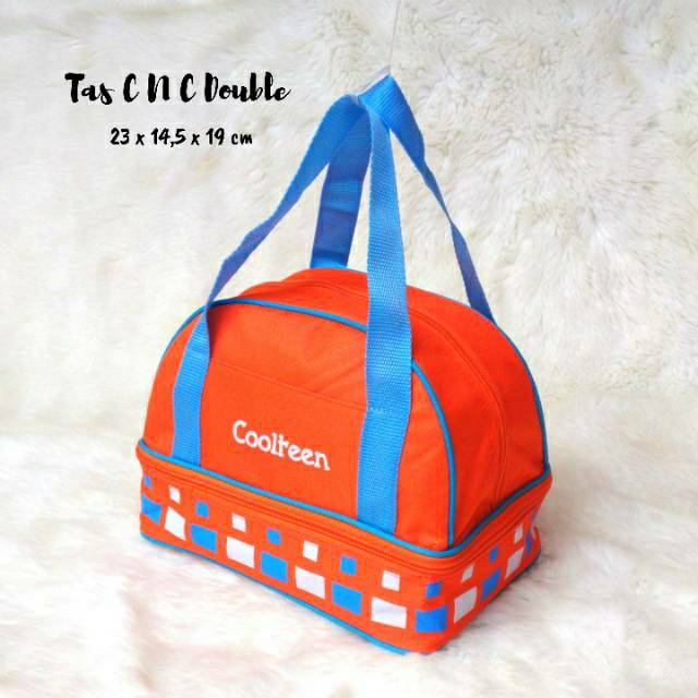 TAS CNC DOBEL / TAS BEKAL MAKAN KOTAK / LUNCH BAG /  TAS MAKAN MURAH