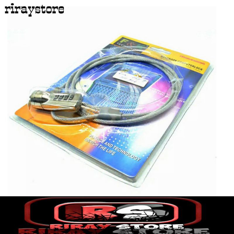 Gembok /  Kunci Pengaman Laptop, Notebook with Code Number Security Lock - Keylock