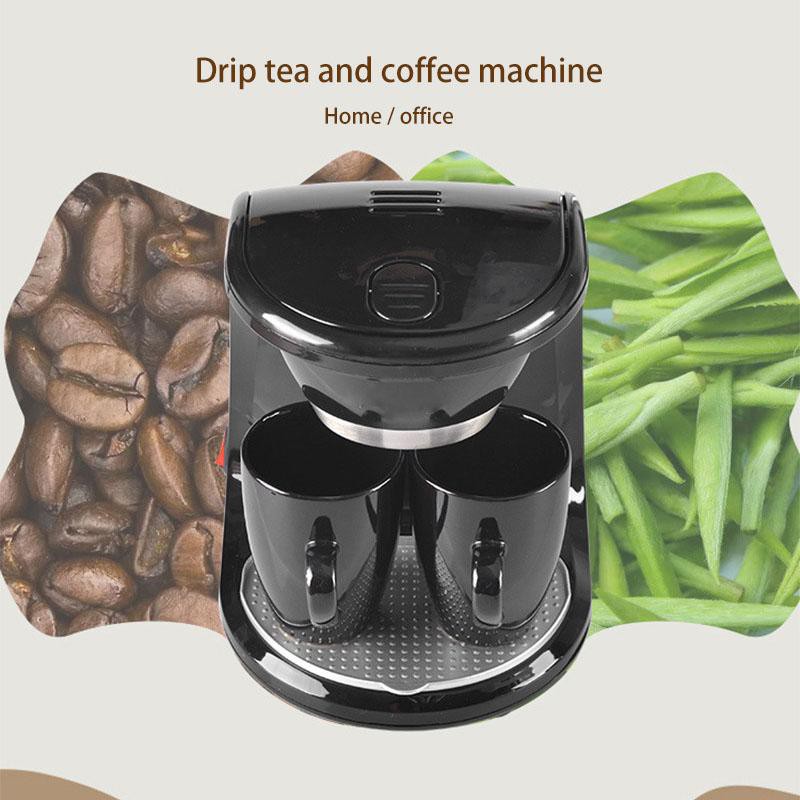 Mesin Kopi Coffee Drip Machine Foam Maker Double Cup - CCM-009 - Black