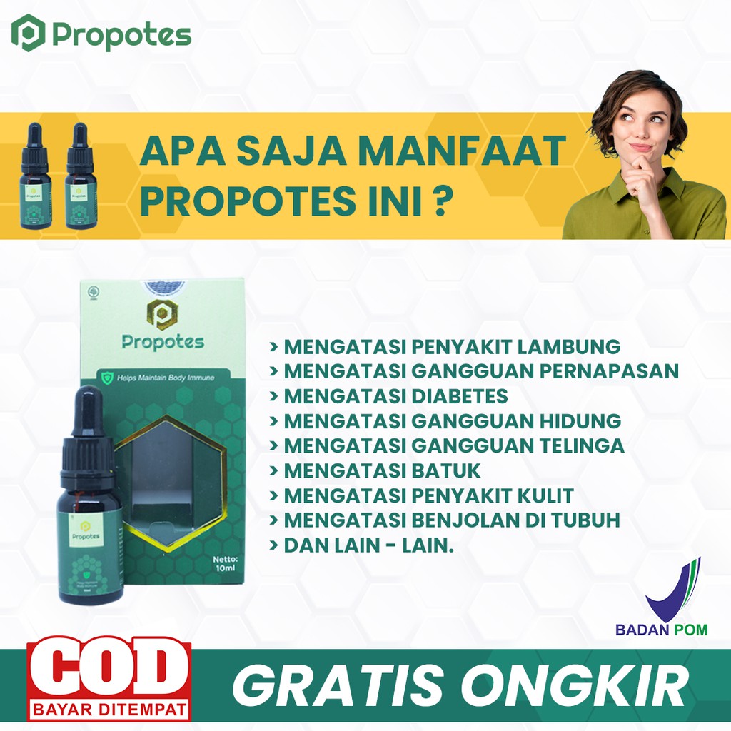 PROPOTES 10ml - Obat Propolis - Madu Propolis Asli - Propolis Obat Kumur &amp; Tetes 100% Asli