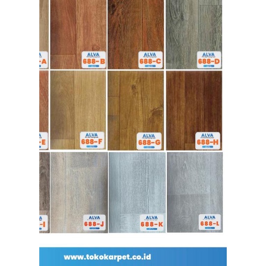 ☉ Karpet Lantai PVC / Karpet Lantai Motif Kayu / Karpet Vinyl - Katalog ✹
