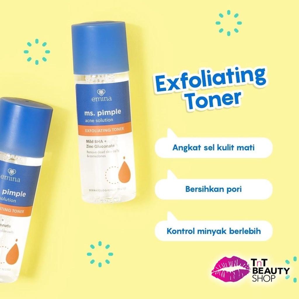 Jual NEW! Emina Ms Pimple Acne Solution Exfoliating Toner 100 ml