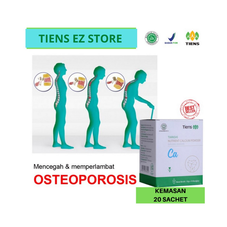 Tiens Kalsium Pemulih & Pencegah Osteoporosis - Paket Promo - 20 Sachet NCP by Tiens Ez Store