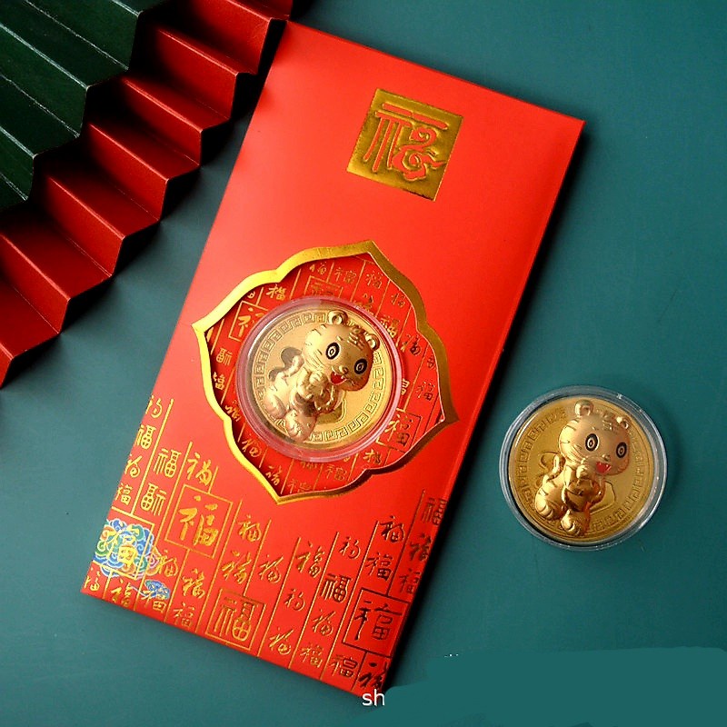 2022 Angpao Macan Koin Emas + Sertifikat Kado Imlek Angpau Premium