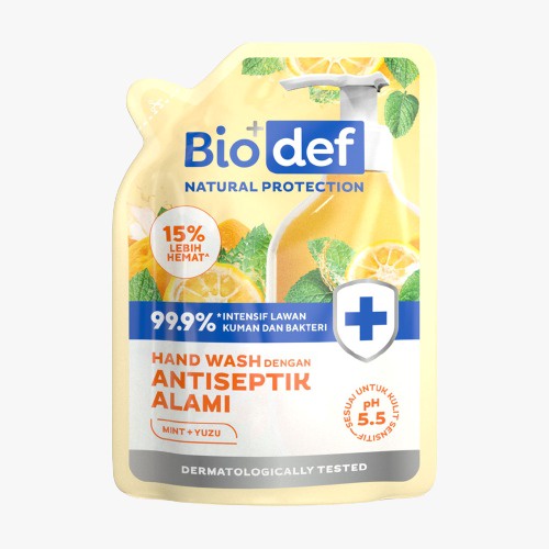 Biodef Natural Protection Hand Wash Mint | Hand Wash Antiseptik by AILIN