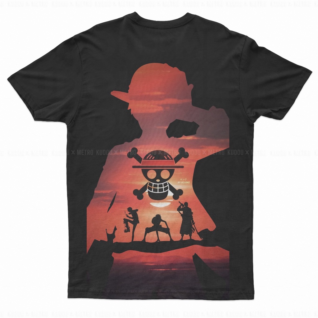 Tshirt Luffy Silluet Anime Manga One Piece Premium Dryfit Unisex