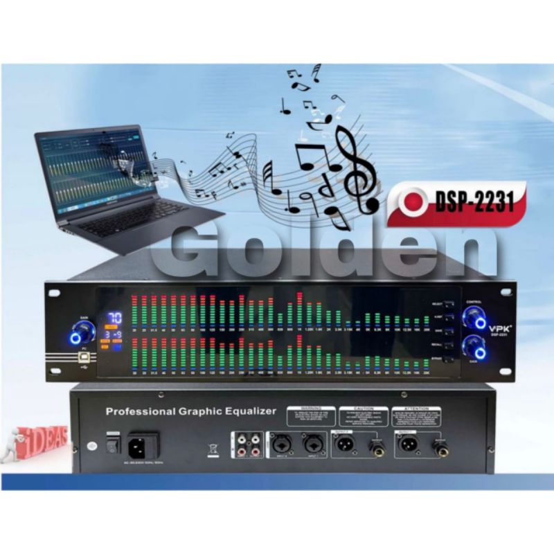 Equaliser Digital vpk dsp 2231 Original Equalizer VPK DSP 2231