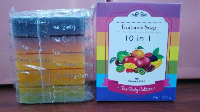 SABUN FRUITAMIN SOAP 10 IN 1 BPOM - RAINBOW SOAP