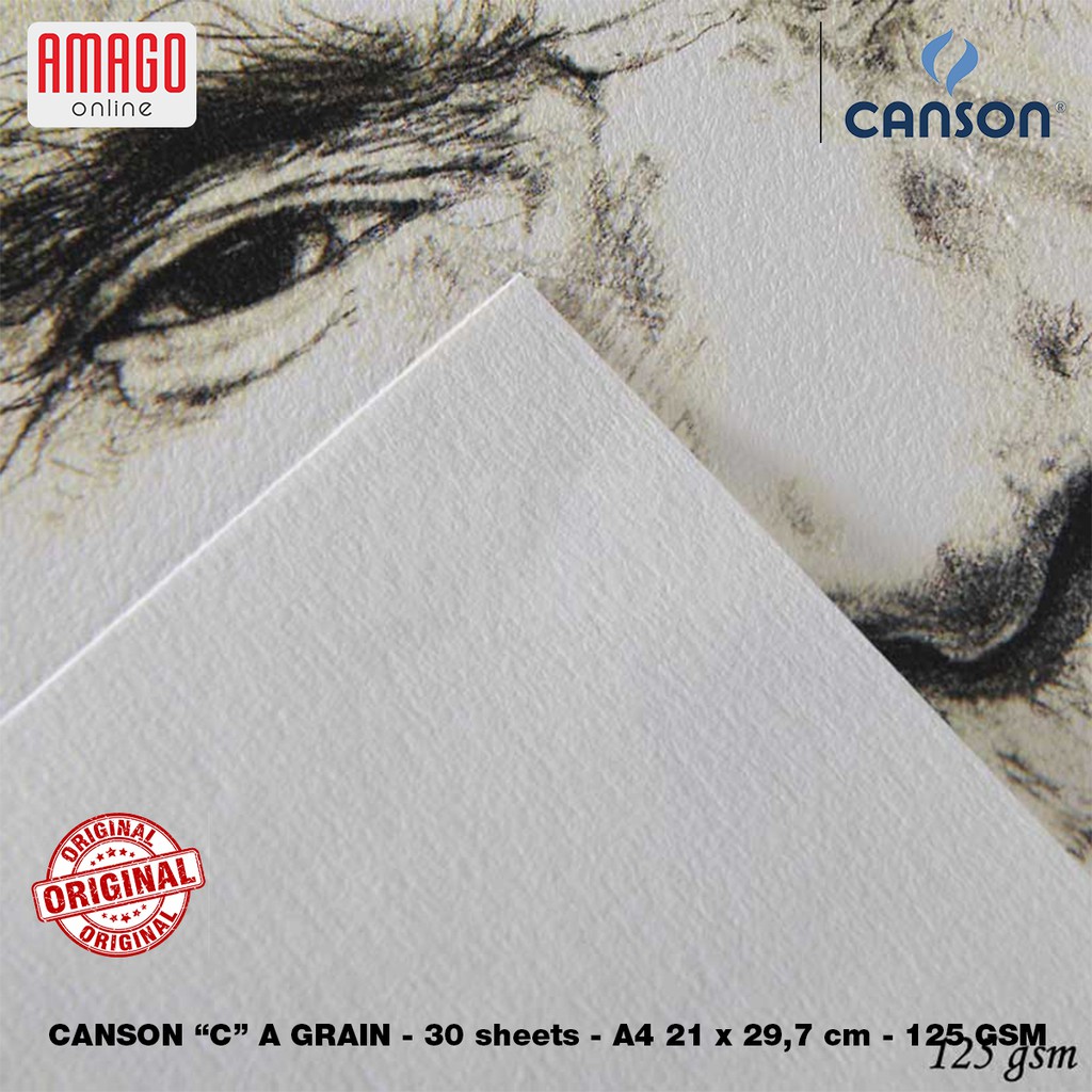 Buku CANSON C A Grain - Pad - 30 sheets - A4 - 21 x 29,7 cm - 125 gram - 400060605