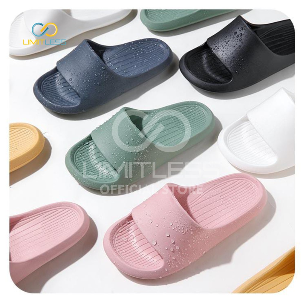 Sandal Wanita Selop Rumahan Karet EVA Sendal Slop Wanita Slip On Murah Empuk Sendal Cewek Korea