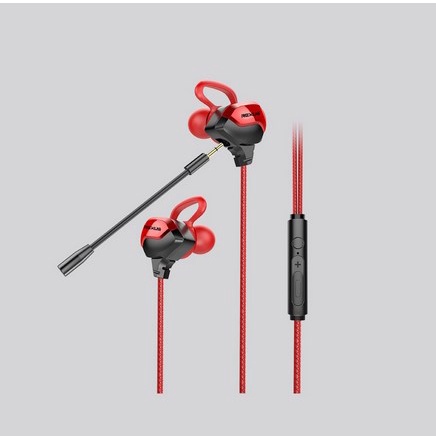 Rexus Earphone  Headset Gaming ME-6 ME6 with Dual Microphone Free Splitter me 6