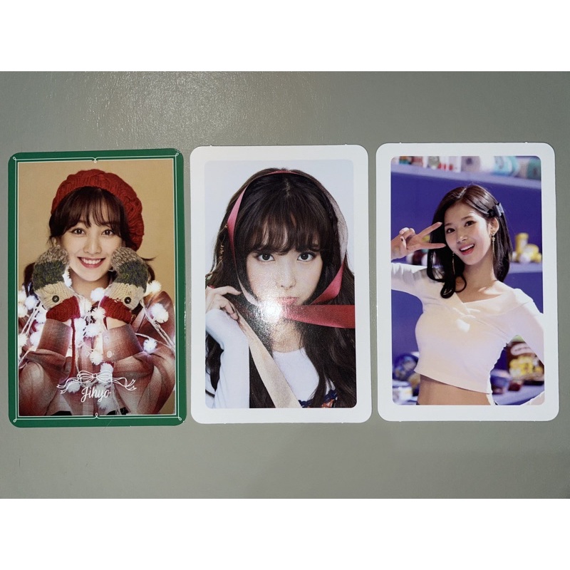 TWICE PHOTOCARD PC MERRY AND HAPPY MNH (Nayeon, Jihyo, Sana)