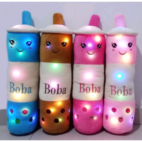 Boba Guling Led 60 cm Boneka Guling Boba LED 60 cm Nyala Kedip Lucu Guling Boba LED Viral