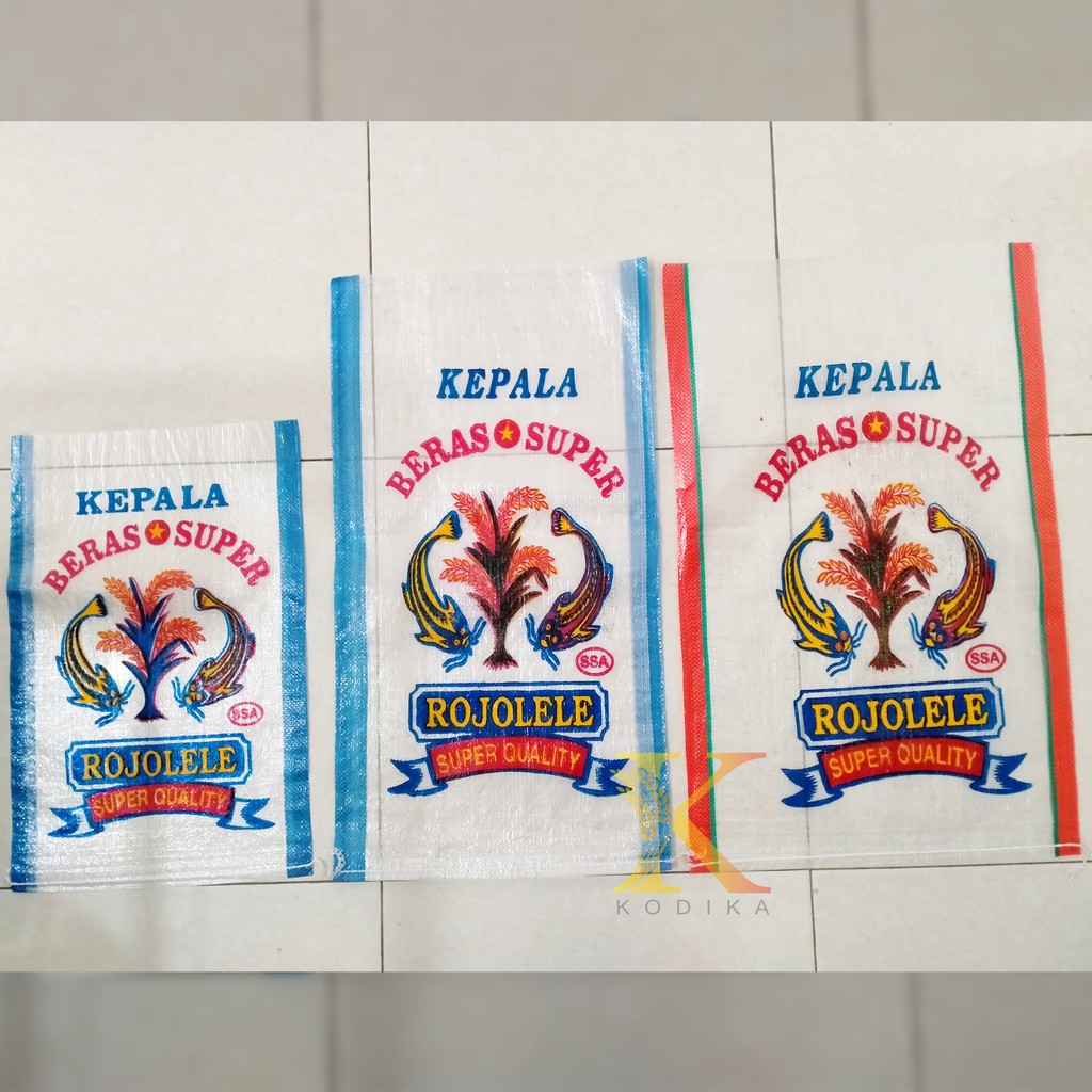 

Karung Beras Merek ROJOLELE (Harga per 10 Lembar) 5KG 10KG 20KG 25KG Kodika