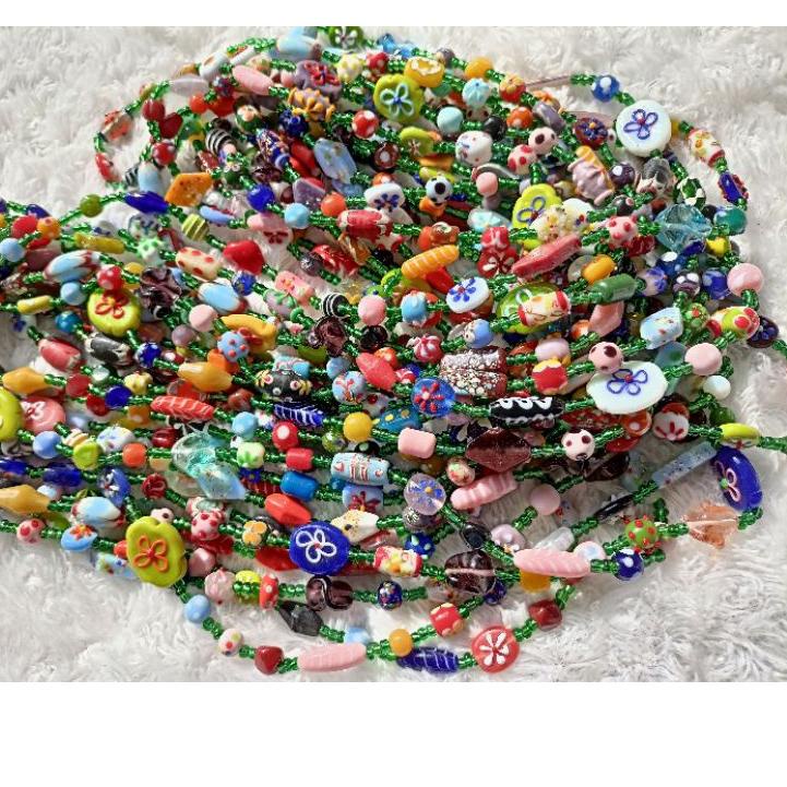 Harga Spesial.. KALUNG full manik 120cm / manik jombang / manik kaca jombang / manik kaca / javabead